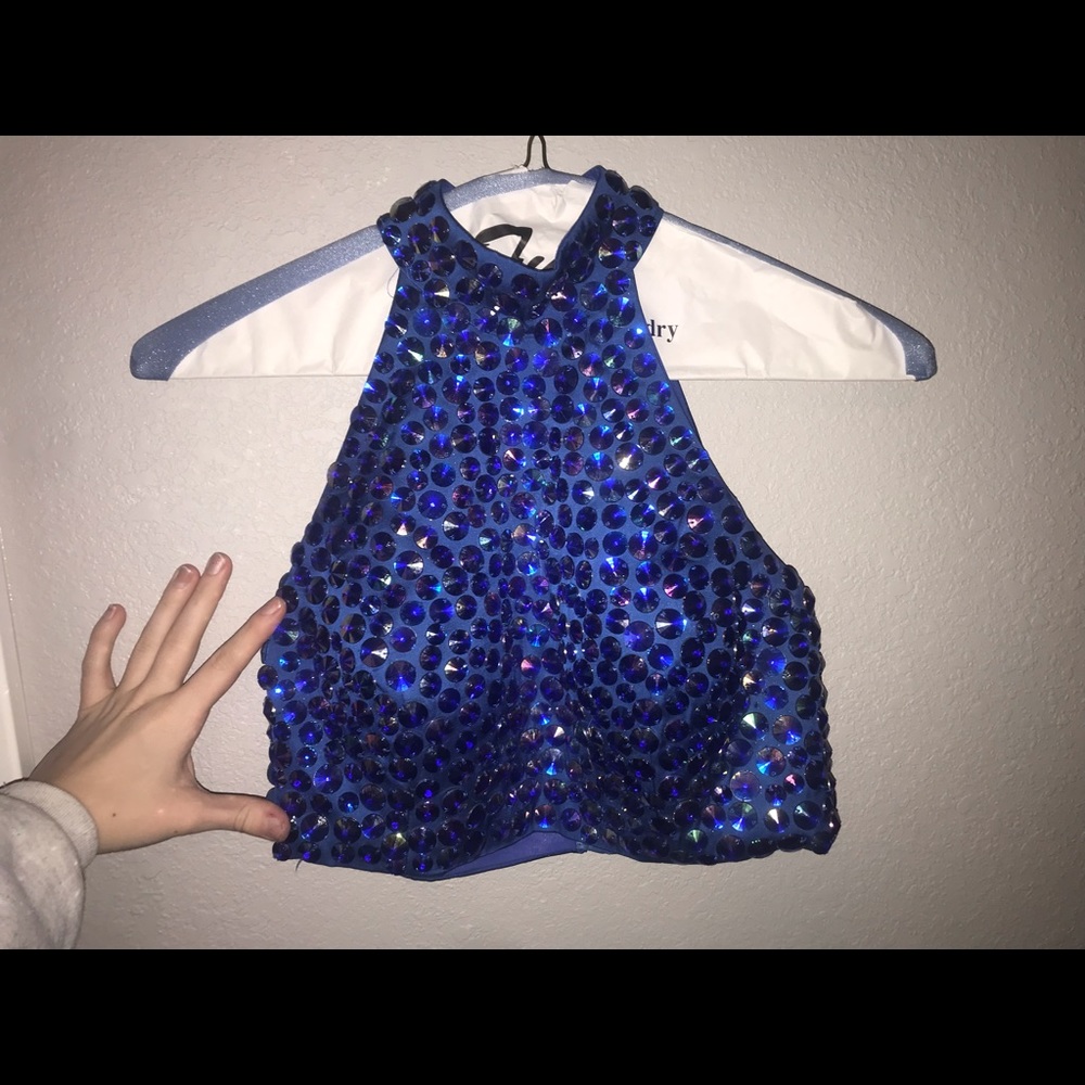 Prom Dress Silky Two Piece